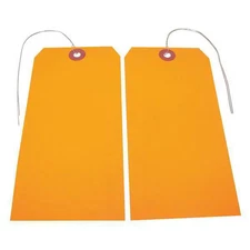 Tag & Label Blank Shipping Tag, Paper, 5-3/4" H x 2-7/8" W, Fluorescent Orange,
