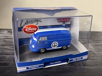 Disney Store Fillmore Die Cast Blue VW van Custom Bob Pauley Artist Series - NEW