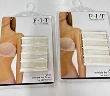 2 Packs x 2 Pairs each 4 Pairs Total FIT Invisible Bra Straps OSFM