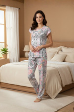 Johnny Was JWLA Azzie Flower The Bobbie Crop Pajama Set MS8824-Z