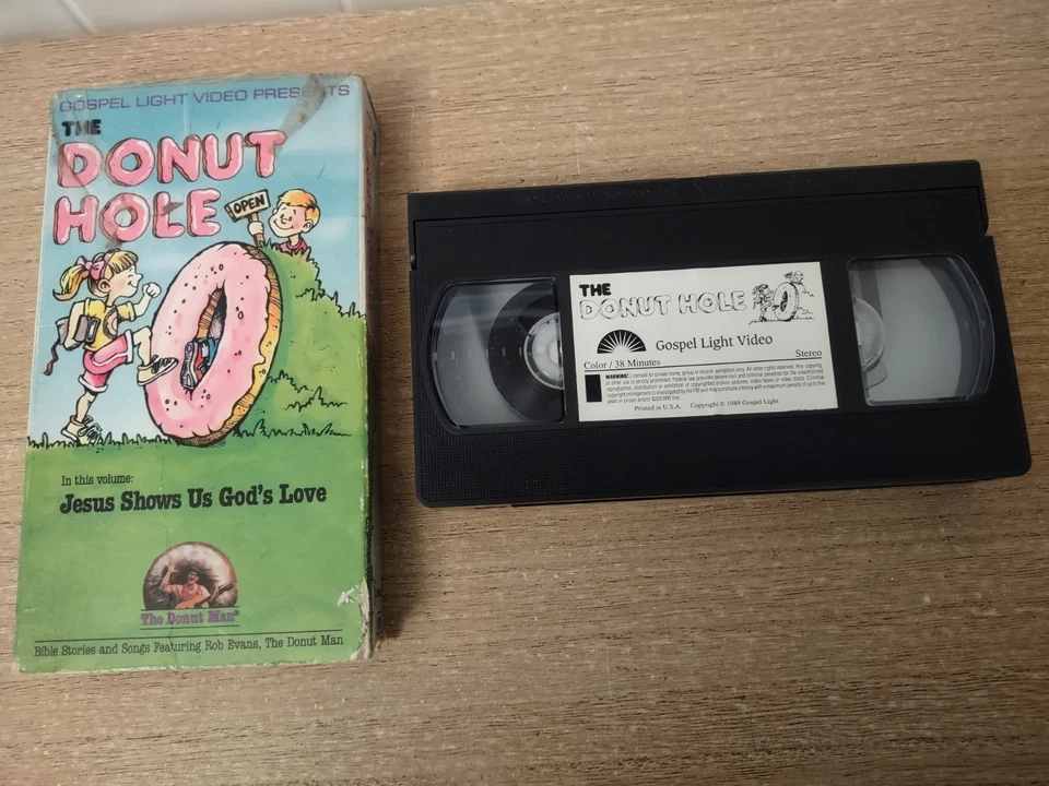 Donut Hole VHS Lot Jesus Shows Us God's Love Rob Evans Foto 4 de 4