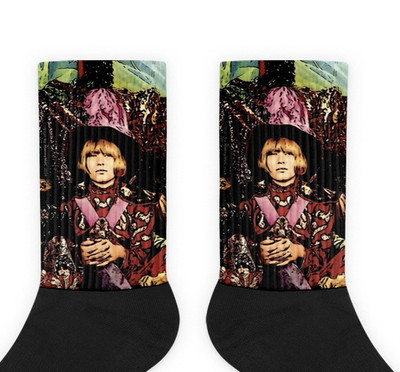Brian Jones-Psychedelic 60s Rock Legend Socks | Colorful Mod Style Crew Socks