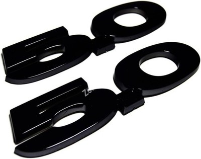 2 Pieces(Pair) 5.0 Liter Door Fender Side Emblem 2011-2014, All gloss black 