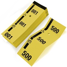 500 Garderobenmarken aus widerstandsfähigem Papier 160g  Nummeriert von 1 bis...