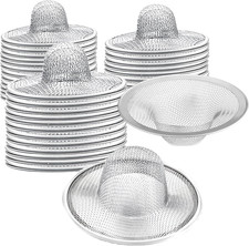 50 Pcs Heavy Duty Stainless Steel Slop Basket Filter Trap, 2.75" Top / 1" Mesh M