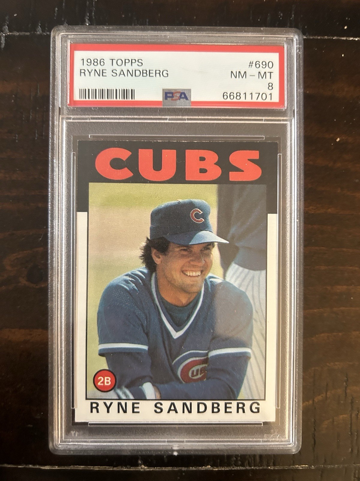 1986 Topps - Ryne Sandberg #690 PSA 8