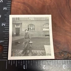 Vintage WWII Soldier Black & White Photo in Uniform 1940s Military