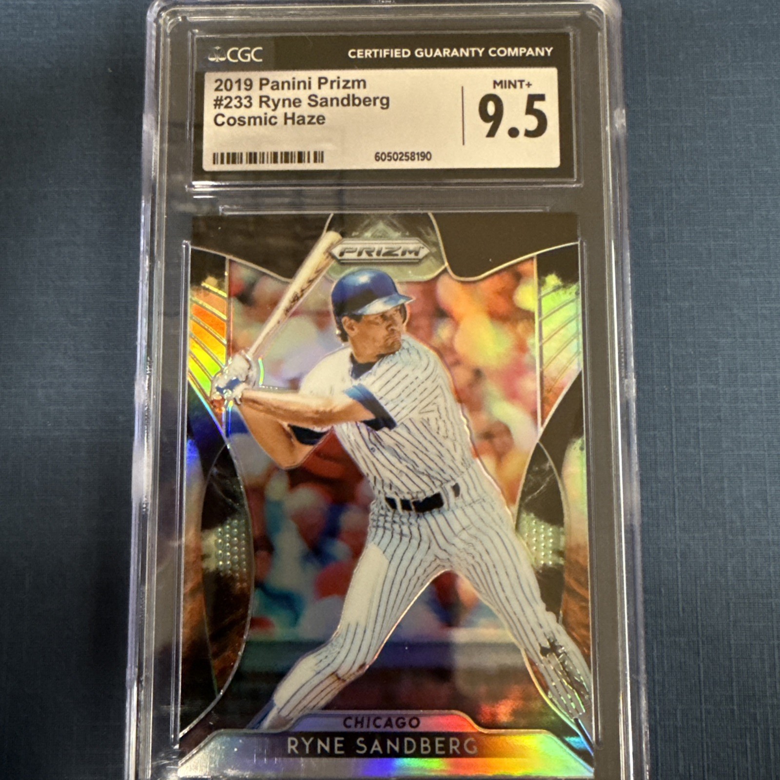 2019 Panini Prizm Ryne Sandberg #233 Cosmic Haze Prizm Chicago Cubs