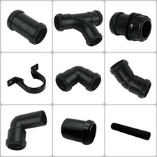 FLOPLAST 32mm PUSH FIT WASTE PIPE FITTINGS BLACK | 1M PIPE LENGTH