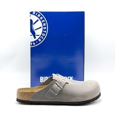 NEW Unisex BIRKENSTOCK Boston Soft Footbed Oiled Leather IRON 1013255