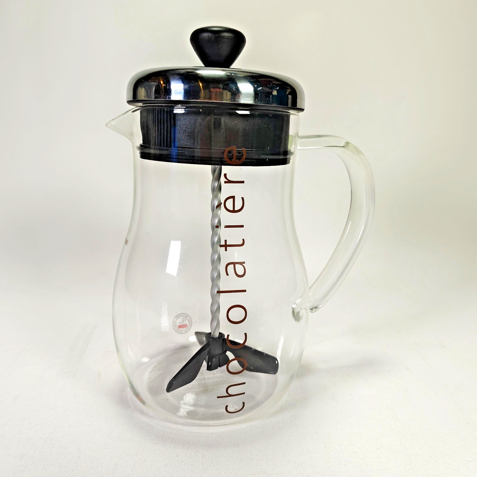 BODUM Chocolatiere Hot Chocolate Frother Glass Jug Mixer Pitcher