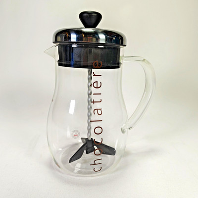 BODUM Chocolatiere Heiße Schokolade Aufschäumer Glas Kanne Mixer Krug