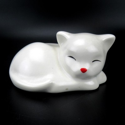 Goebel Porzellan Figur Katze Weiß Vintage Cat Porcelain Figurine White 8cm