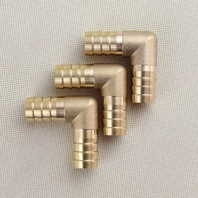3Pcs Brass Barbed Tube Pipe Fitting Hose Barb Elbow 90 Degree (5/8'' x 5/8'')