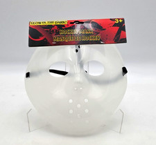 Glow in the Dark Hockey Mask Adult Costume Scary Halloween New with Tag
