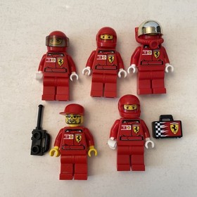 Lego Racers Ferrari F1 Fuel Stop Set 8673 w/ Booklet & Minifigures See Desc