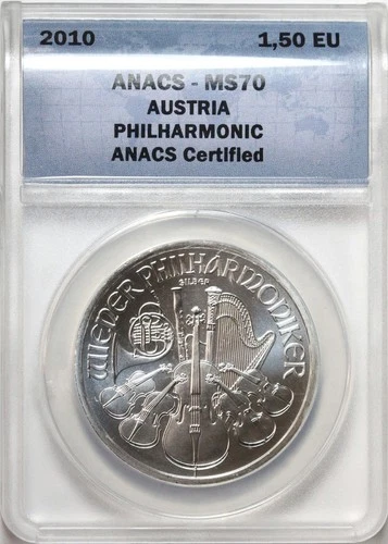2010 Austrian Silver Philharmonic 1 oz — photo from the most recent tracked eBay sale