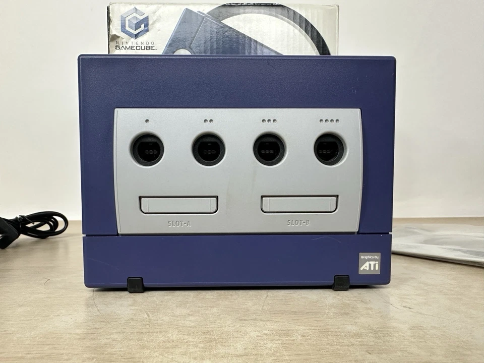 Nintendo GameCube Indigo Purple Console - USA - CIB Complete In Box - DOL-001 - Image 2 of 4