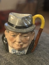 Rare Vintage Winston Churchill Cooper Clayton Miniature Toby Jug 4.5cm Tall