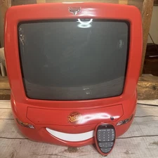 Disney Pixar Cars Lightning McQueen 13” CRT Tv/dvd Combo- Parts Or Repair 