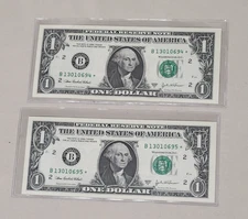 2 $1 UNC Consecutive Numbers Federal Reserve STAR Notes Series 2003A - New York