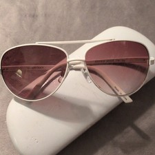 Ellen Tracy ET518-2 Women s Aviator Sunglasses White Purple Tinted UV400