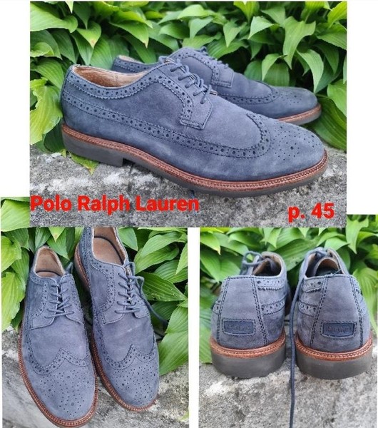 Men Polo Ralph Lauren Heels Navy Suede 44.5