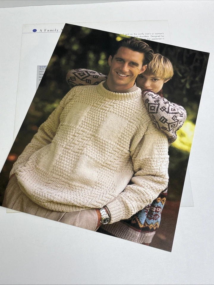 Textured Pullover Adult Sizes Knitting Pattern Pages From Book - Image 4 of 4