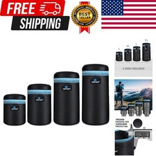 4pcs Pack Lens Pouch 5mm Thick Soft Neoprene DSLR Lens Bag