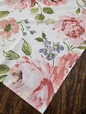 Tablecloth Colorful Pink/Blue Floral Medium/Heavy Weight Poly Blend NEW 59x83