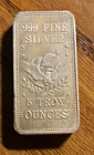 5 Troy oz Silver Bar .999 Fine Silver