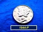 1944-P Mercury Dime  ➬  "AU-UNC"  ➬  Strong Design Details  ➬  344.2