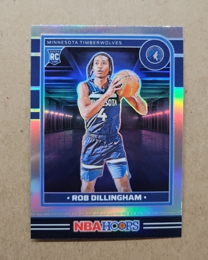 Rob Dillingham - Timberwolves - 2024-25 NBA Hoops - Silver Prizms Premium 238 RC