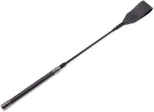 Premium Leather Riding Crop Horse Whip for Equestrian Sports Standard, Black