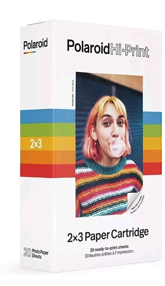 ✅️ Original POLAROID HI-PRINT 2x3 PAPER CARTRIDGE 20x SHEETS 2" x 3" NEW - Image 4 of 4