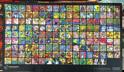 Play! Pokemon Professor Program Kanto Playmat - Black - Gen 1