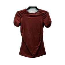 NEW MNG Basics Womens Burgundy Cotton T-shirt Small Tee Shirt Casual Top Sz