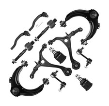 Front Upper and Lower Control Arms w/Ball Joint, Outer Tie Rods Sway Bars Sus...