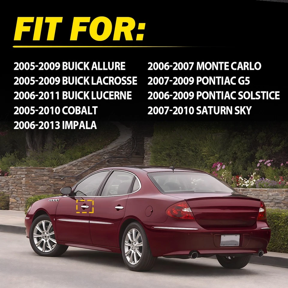 Manija de puerta exterior del lado del conductor para Buick Allure LaCrosse Lucerna GM 2005-2011 Foto 3 de 4