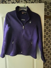Spyder Core Sweater Full Zip Nit Fleece Jacket Women  s Large Purple