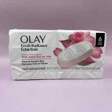 Olay Fresh Radiance Essence Of Rose Water Beauty Bars, 6 Bars - 3.17oz Each