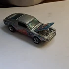 Hot Wheels Diecast Car Silver Peace Design w/ Opening Hood Vintage