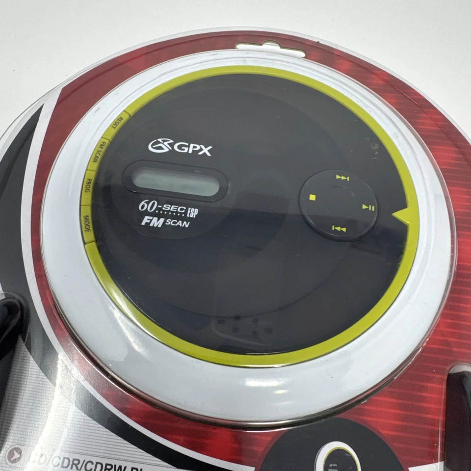 Nuevo reproductor de CD de disco compacto portátil GPX sellado CDPR6205 con altavoces alimentados Foto 3 de 4