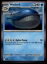Pokemon Wailord Holofoil Journey Together - 041/159 LP