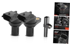 3-PC Engine Camshaft Crankshaft Position Sensors Compatible with Mercedes