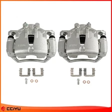 Pair Front Disc Brake Calipers w/ Bracket For 2010 2011 2012 2013 KIA FORTE KOUP