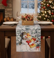 TischläUfer 40X150 Cm WeihnachtstischläUfer Schneemann-Motiv Winter Weihnachten
