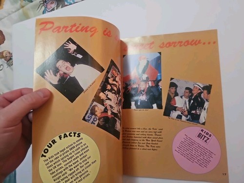1990 new kids over britain magazine 100% Complete W/ FREE Poster RARE in U.S. - Picture 10 of 13
