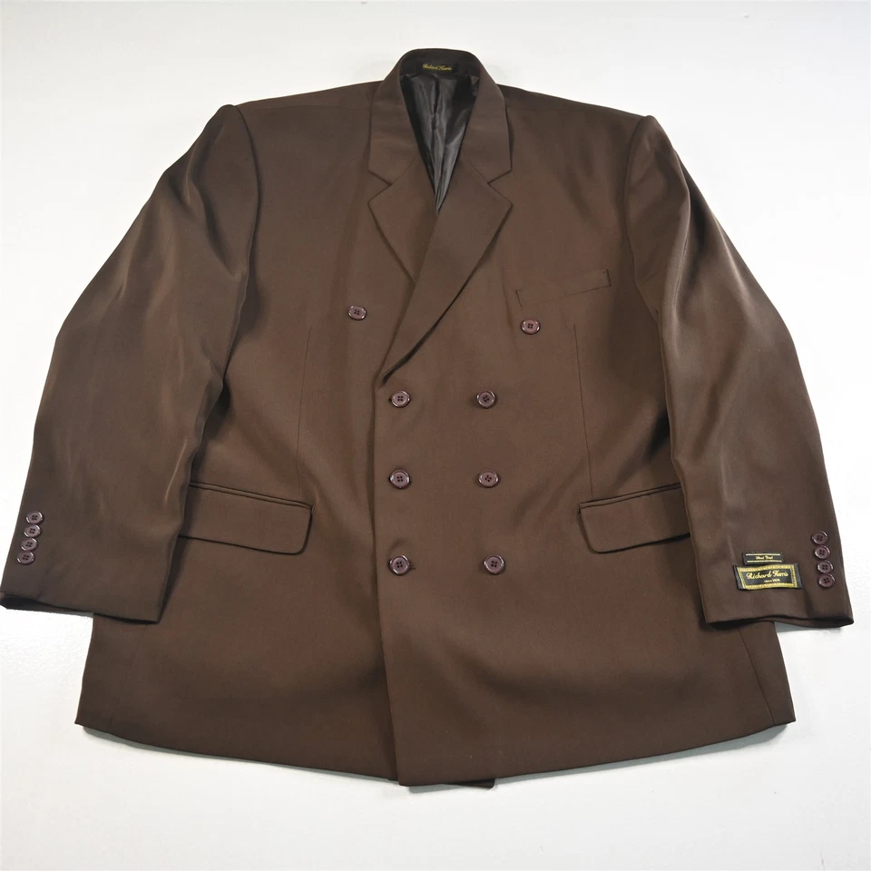 Richard Harris 52R 42x28 Marrón Doble Pecho Hombre Chaqueta Pantalones Traje Foto 2 de 4