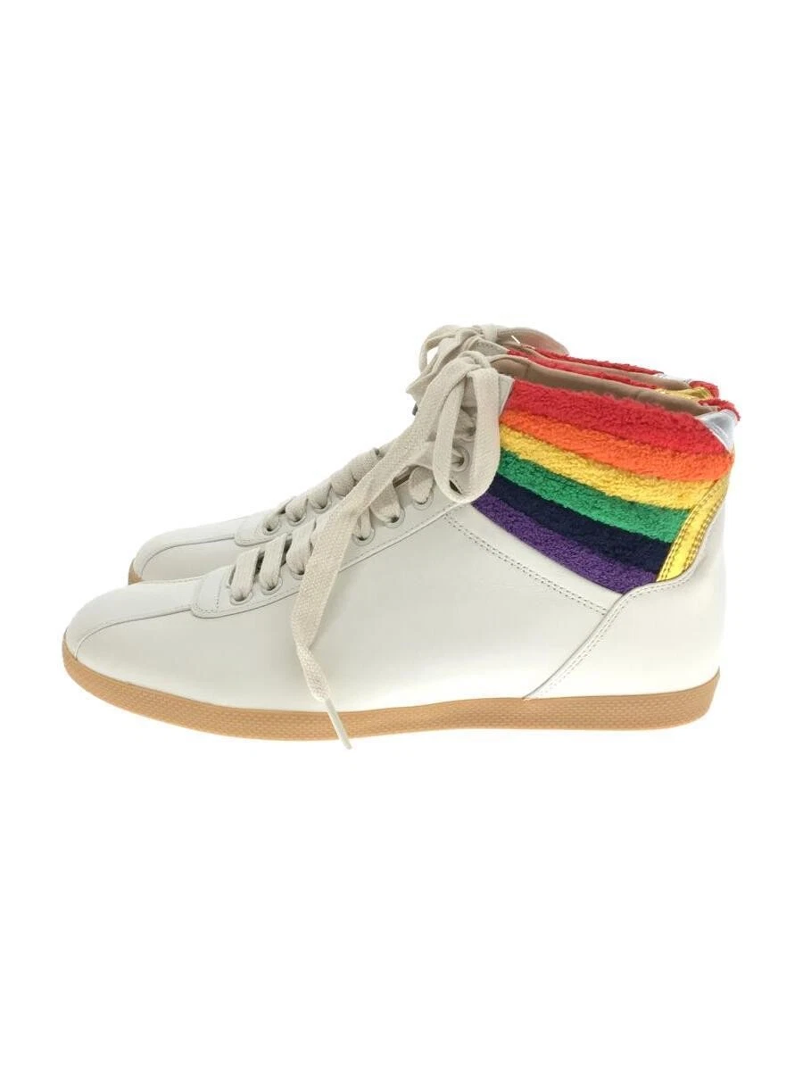 Baskets montantes Gucci US6.5 blanc arc en ciel occasion
